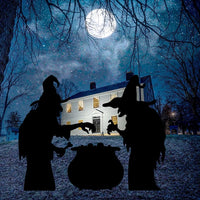 Black Witches Silhouette Yard Sign Cutouts