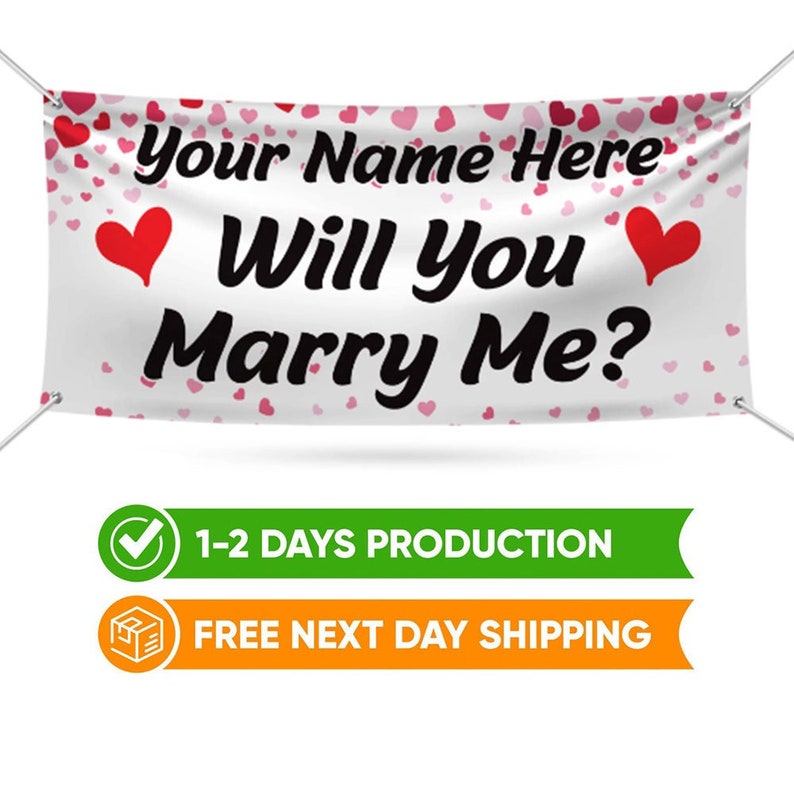 Will You Marry Me Personalized Banner Sign
