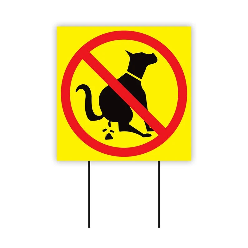 Pack of 3 No Poop Zone Yard Sign