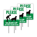 Pack of 3 Please Clean Up After Your Dog Yard Sign
