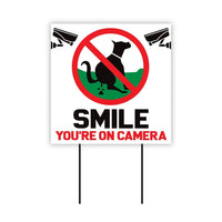 Pack of 3 No Poop Zone Yard Sign