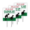 Pack of 3 Please Clean Up After Your Dog Yard Sign