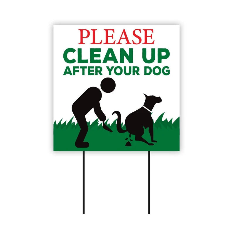 Pack of 3 Please Clean Up After Your Dog Yard Sign