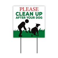 Pack of 3 Please Clean Up After Your Dog Yard Sign