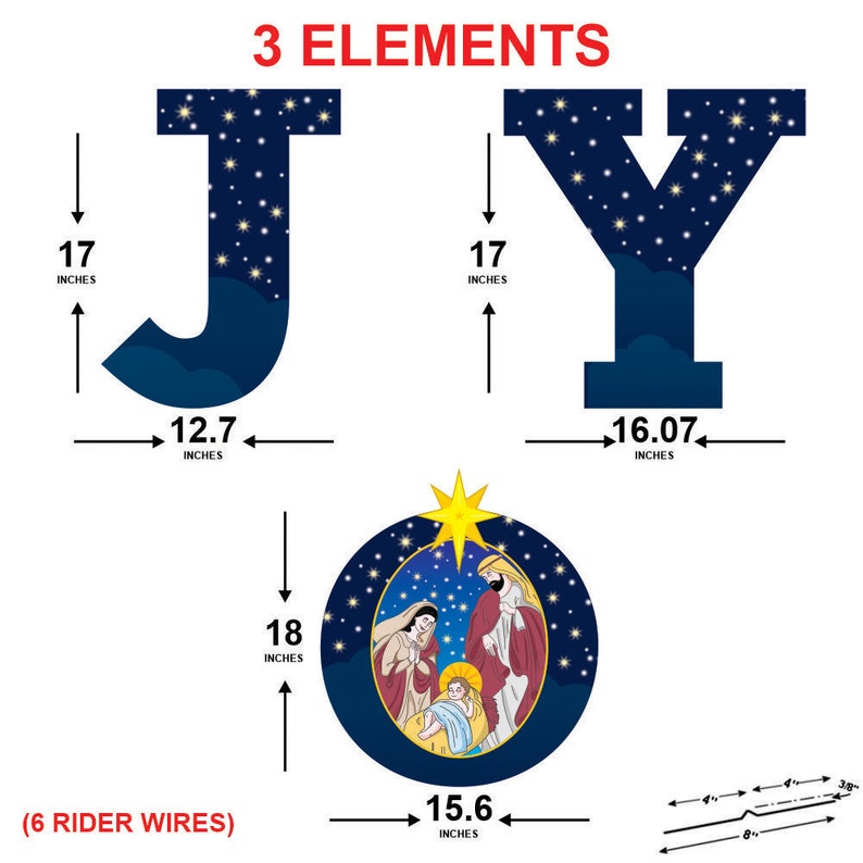 Holy Joy Yard Sign Letters