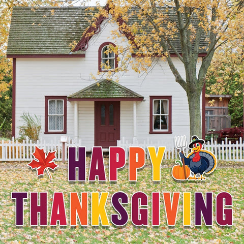 Happy Thanksgiving Yard Sign Letters