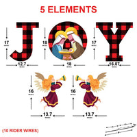 Holy Nativity Angel - JOY Yard Sign Letters