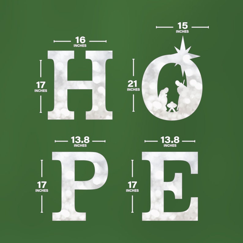 Holy Hope Yard Sign Letters