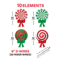 Christmas Peppermint Yard Sign Cutouts