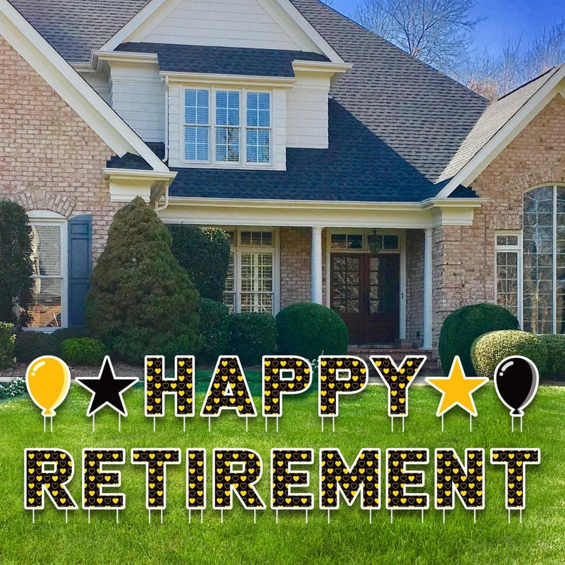 Happy Retirement 2024 Yard Sign Letters