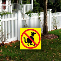 Pack of 3 No Poop Zone Yard Sign