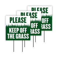 Pack of 3 Keep Off Grass Yard Sign