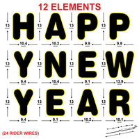 Happy New Year Yard Sign Letters