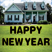Happy New Year Yard Sign Letters