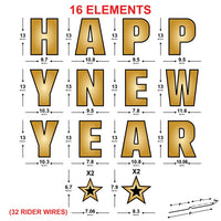 Happy New Year Yard Sign Letters