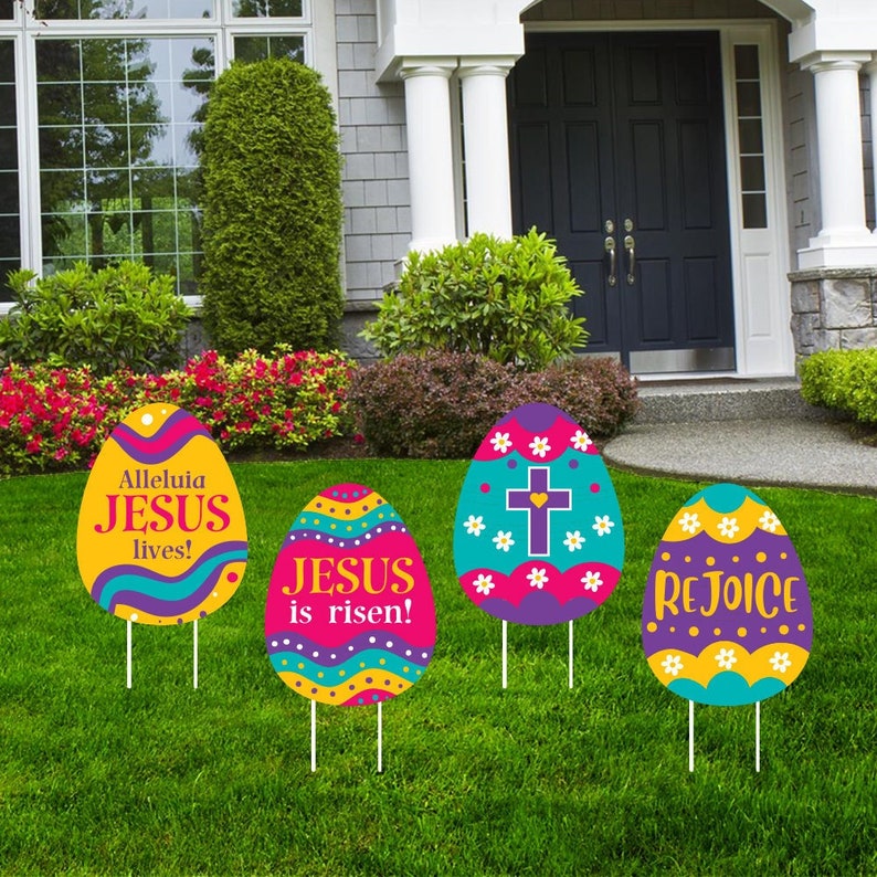 Easter Egg Yard Sign 2024 Decorations