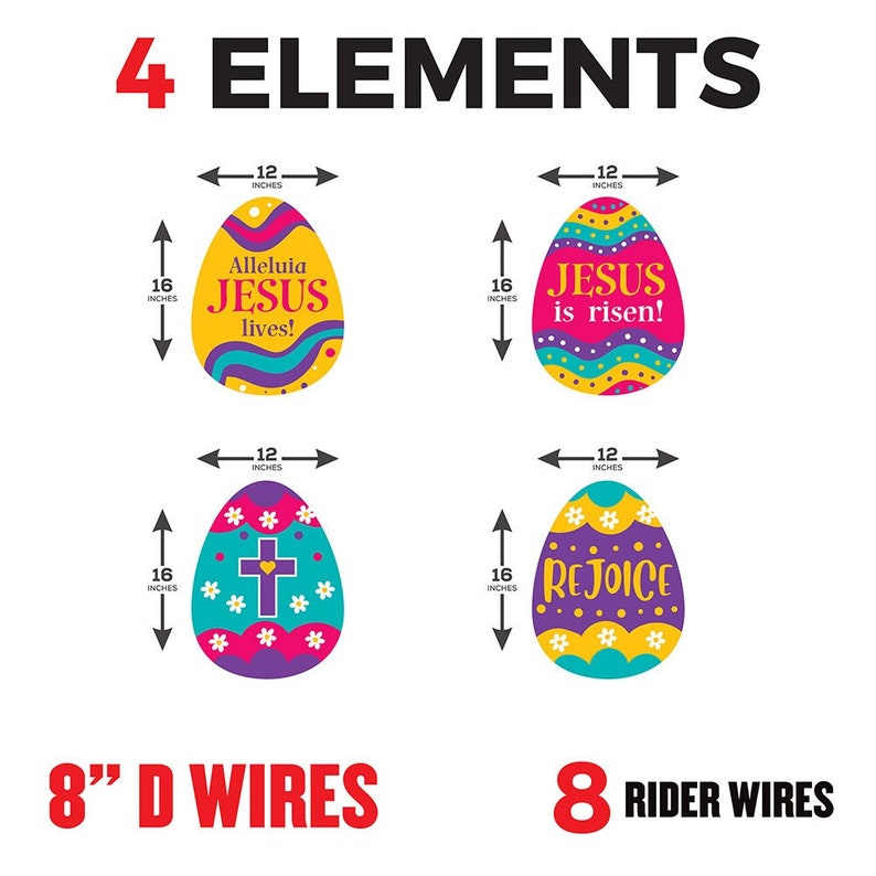 Easter Egg Yard Sign 2024 Decorations
