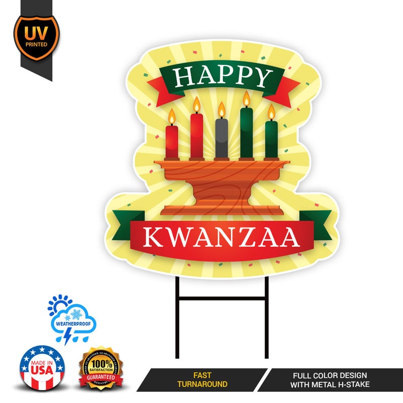 Happy KWANZA Yard Sign