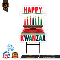 Happy KWANZA Yard Sign