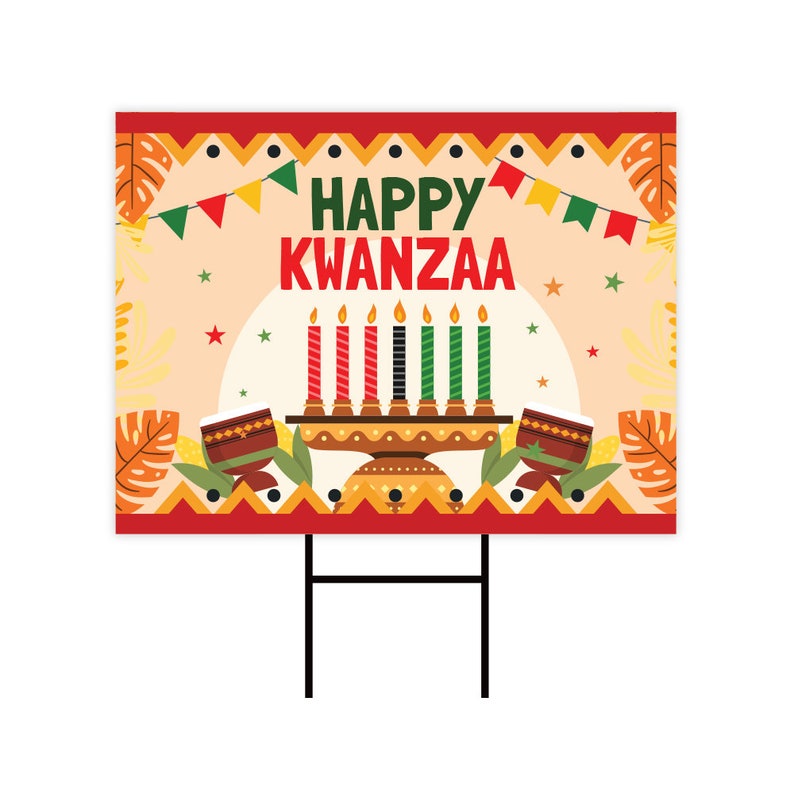 Happy KWANZA Yard Sign