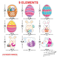 Happy 2023 Easter Yard Sign Cutouts