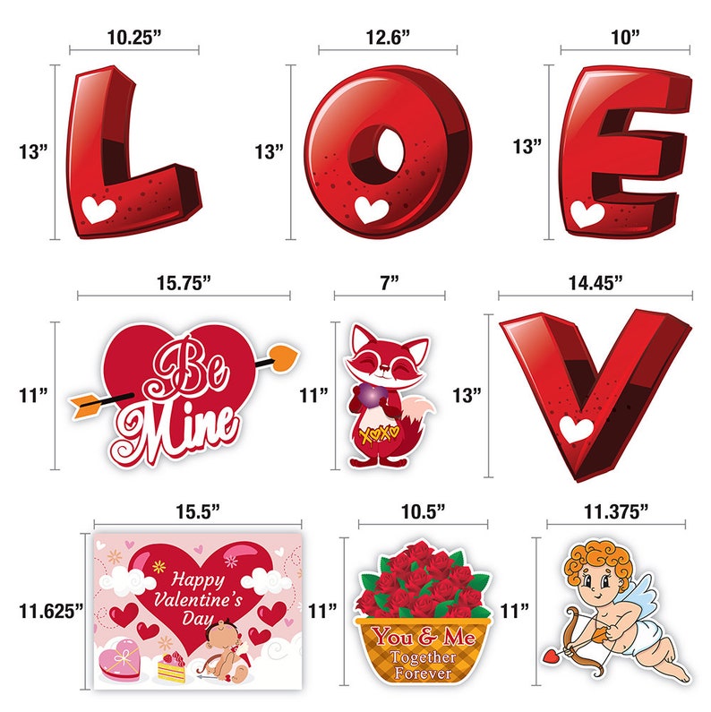 Valentines Day Yard Sign Letters