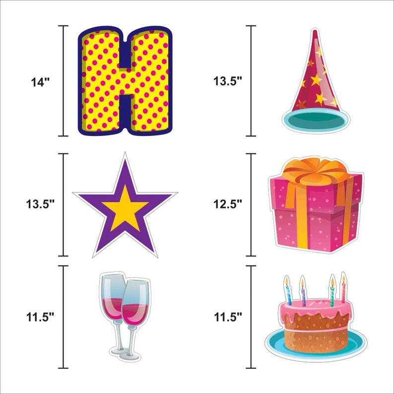 Happy Birthday Yard Sign Letters