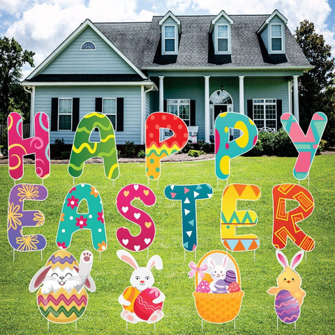 Happy Easter 2023 Yard Sign Letters