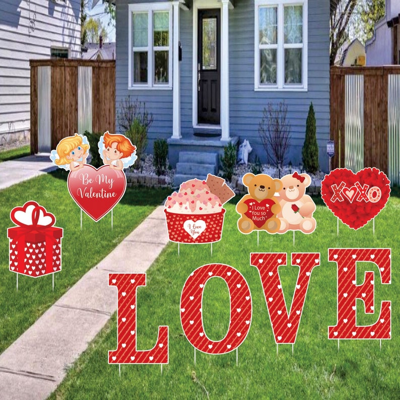 Valentines Day Love Yard Sign Letters