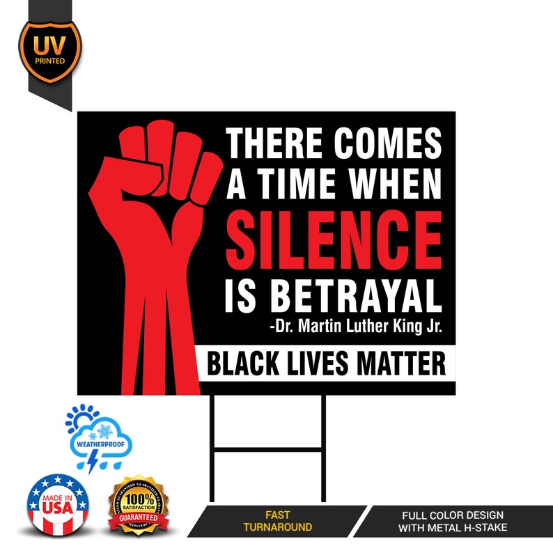 Mlk Jr Sign Martin Luther King Jr Yard Sign – Voila Print Inc