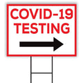 Covid Testing Right Yard Sign
