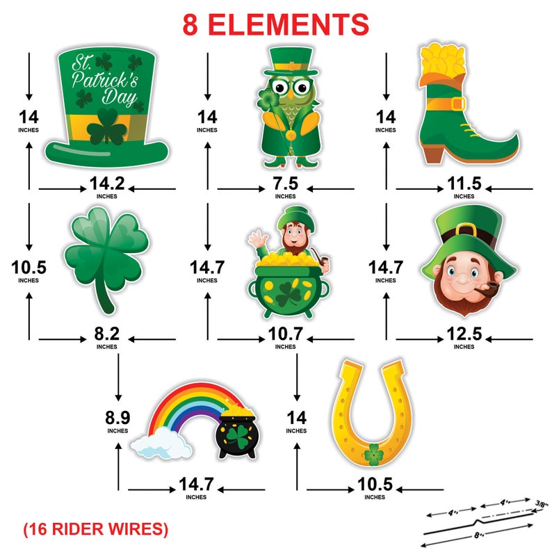 St. Patrick's Day Yard Sign Cutouts