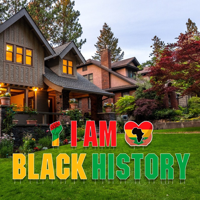 I AM Black History Yard Sign Letters