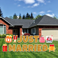 Just Married Yard Sign Letters