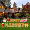 Just Married Yard Sign Letters