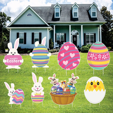Happy Easter Yard Sign Cutouts