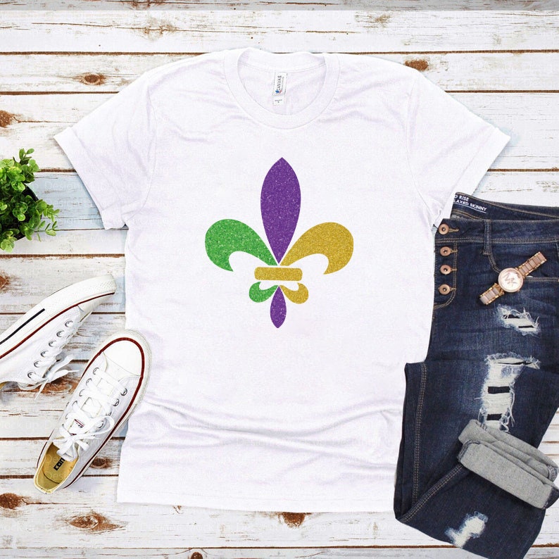 Mardi Gras Fleur De Lis T-Shirt