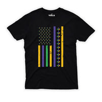 American Flag Mardi Gras T-Shirt