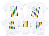 American Flag Mardi Gras T-Shirt
