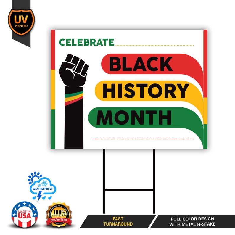 Black History Month Yard Sign