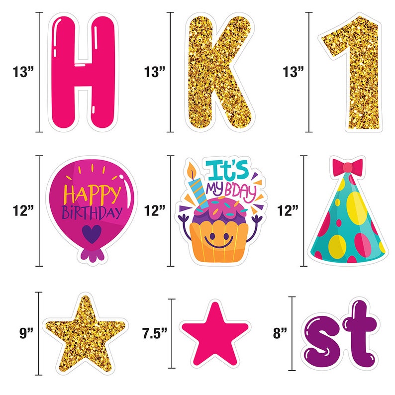 Happy Birthday Yard Sign Letters
