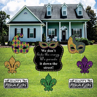 Mardi Gras 2024 Yard Sign Cutouts