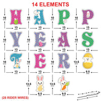 Happy Easter Yard Sign Letters