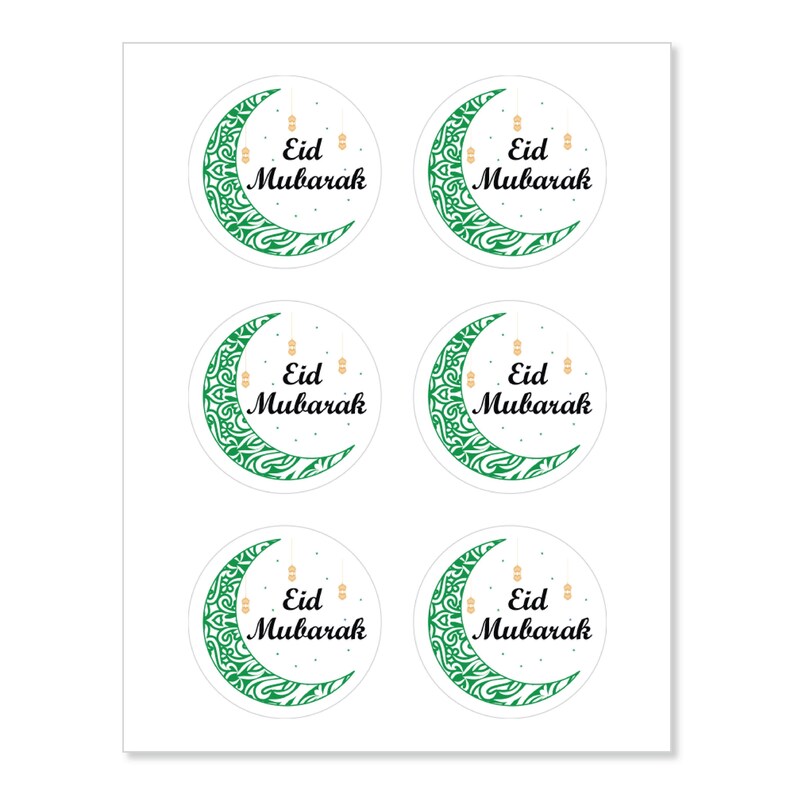 Eid Mubarak 2024 Round Stickers