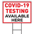 Covid Testing Available Here Yard Sign