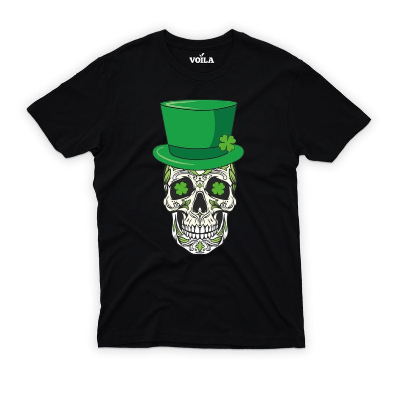 Sugar Skull St Patrick's Day T-Shirt