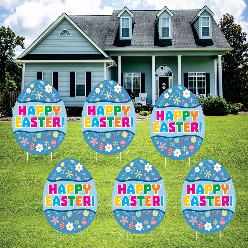 Easter Egg Yard Sign Decorations