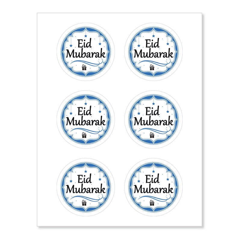 Eid Mubarak 2024 Round Stickers