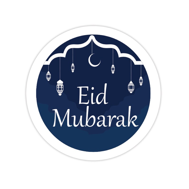 Eid Mubarak 2024 Round Stickers