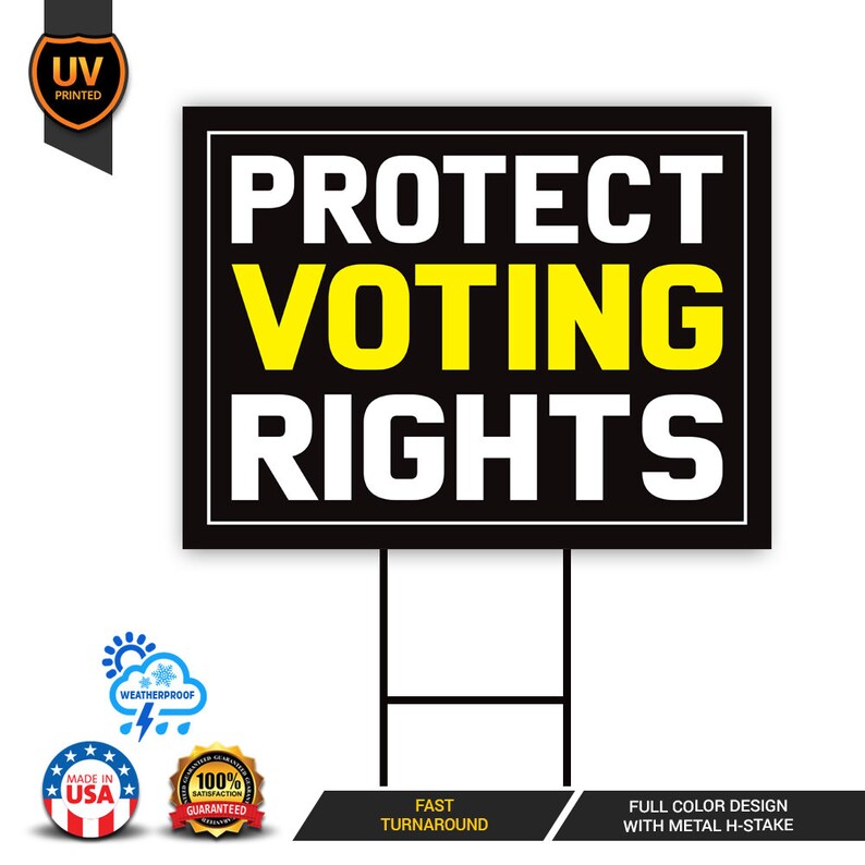 Protect Voting Rights Yard Sign